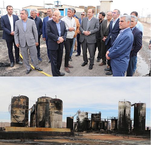  با حضور مدیرعامل بیمه آسیا، بررسی آتش سوزی پالایشگاه بیرجند آغاز شد 