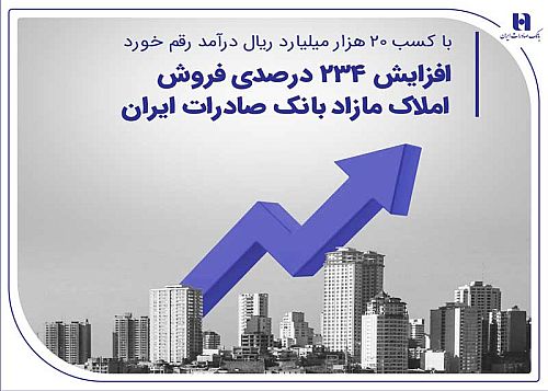 افزایش 234 درصدی فروش املاک مازاد بانک صادرات ایران