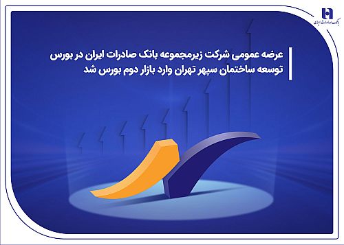 درج نماد شرکت زیرمجموعه بانک صادرات ایران در بورس