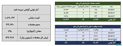 ۱۳۸ کیلوگرم شمش نقره در بورس کالا معامله شد