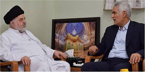 دیدار و گفتگوی دکتر بهزاد شیری مدیر عامل پست بانک ایران با حضرت آیت ا....سید جواد شهرستانی در قم