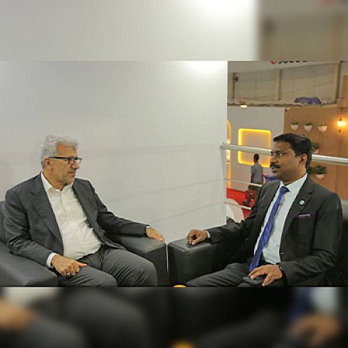 کیش اکسپو؛ دیدار معاون بانک اقتصادنوین با معاون دبیرکل سازمان پیمان شانگهای