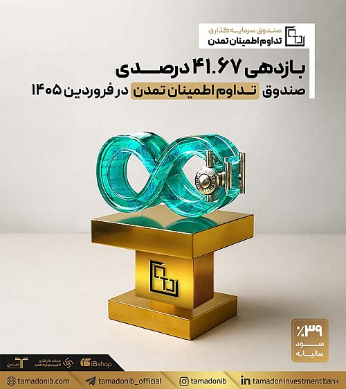 بازدهی ۴۱.۶۷ درصدی صندوق «تداوم اطمینان تمدن» در فروردین ۱۴۰۵
