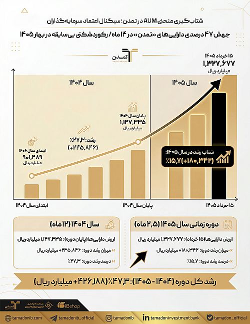 جهش ۴۷ درصدی دارایی‌های «تمدن» در ۱۴ ماه 