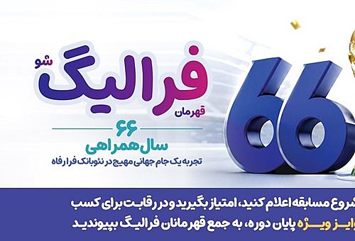 فهرست برندگان 24 خرداد ماه طرح «فرالیگ» بانک رفاه کارگران اعلام شد