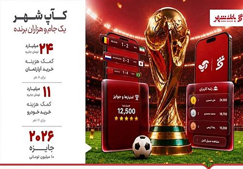 «کآپ شهر» تلاش بانک شهر برای پیوند بزرگ‌ترین رویداد فوتبالی جهان با خدمات بانکداری