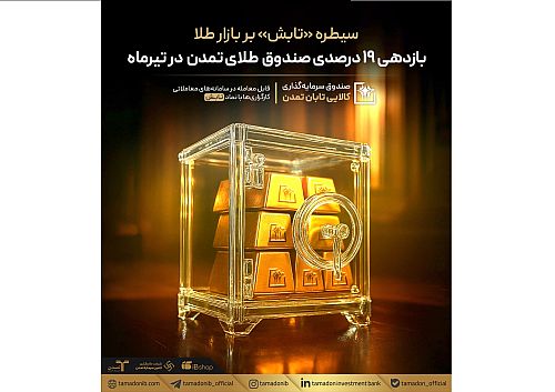 سیطره «تابش» بر بازار طلا؛ بازدهی ۱۹ درصدی صندوق طلای تمدن در تیرماه