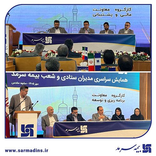 بررسی دقیق بودجه، زیرساخت‌ها و عملکرد شعب بیمه سرمد در کارگروه‌های تخصصی مالی، پشتیبانی و برنامه ریزی و توسعه