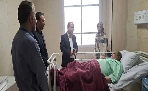 پیگیری وضعیت درمان جانبازان بستری در زنجان با حضور مسئولان بیمه دی و بنیاد شهید