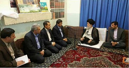 دیدار مدیر عامل بانک ملی ایران با مراجع عظام تقلید در قم 