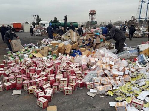 امحای ۴۰۰ تن کالای قاچاق در استان تهران