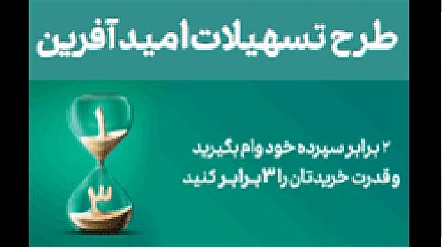 اعطای ​تسهیلات امیدآفرین ​بر ای خرید کالاهای با دوام