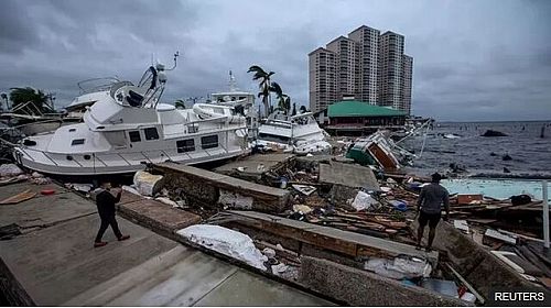  یک شهر فلوریدا در توفند ویران شد